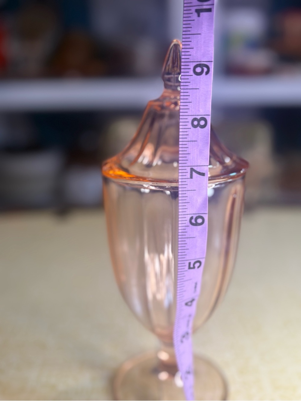Vintage Pink Depression Glass Covered Compote - Picture 10 of 10